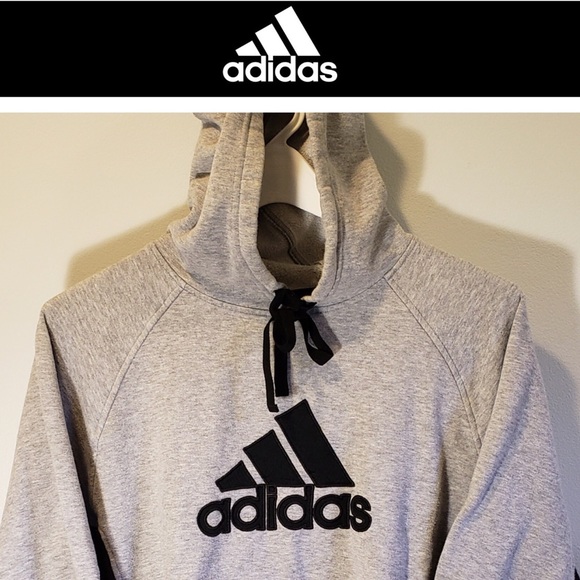 adidas Other - 🕶Vintage Pullover Hoodie-Adidas-Gray & Black-Med